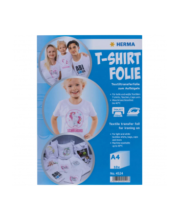 Herma T-Shirt Folie A4 dla helle + białye Textilien 10 Blatt  4524 nr 1