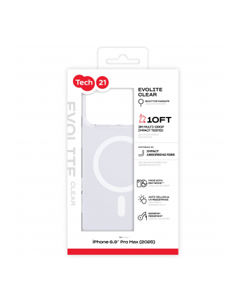 tech 21 Tech21 EvoLite etui MagSafe do iPhone 17 Pro Max przezroczysty