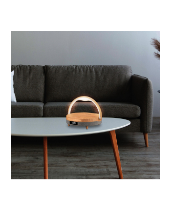 KIENZLE LED Alarm Clock w. Blue- tooth Speaker + Wireless Charger