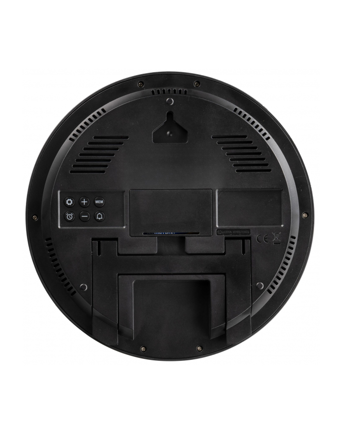 KIENZLE DCF Radio-Control. Wall Clock w. Room Temp.Display black główny