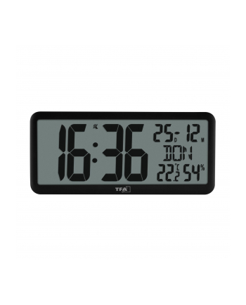 TFA 60.4525.01   czarny Digitale Funkuhr mit Raumklima nr 2