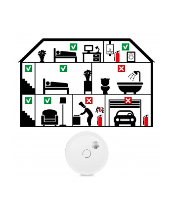 Alecto bezprzewodowy,sieciowalny czujnik dymu,10-letnia zywotnosc