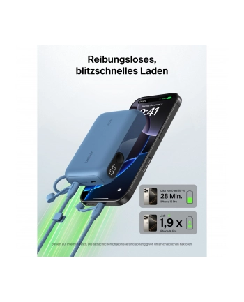 Belkin Powerbank mit Display 20W 10.000mAh USB-C blau BPB027hqBL