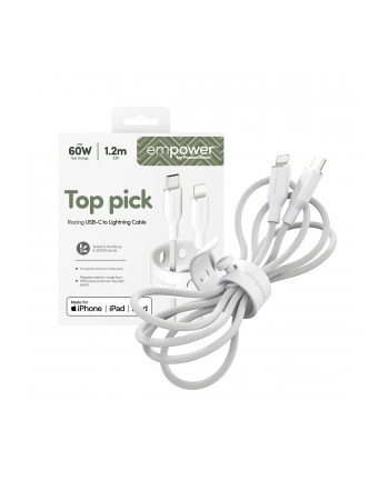 PanzerGlass empower 60W USB-C to Lightning USB 2.0 1.2m  BIAŁY