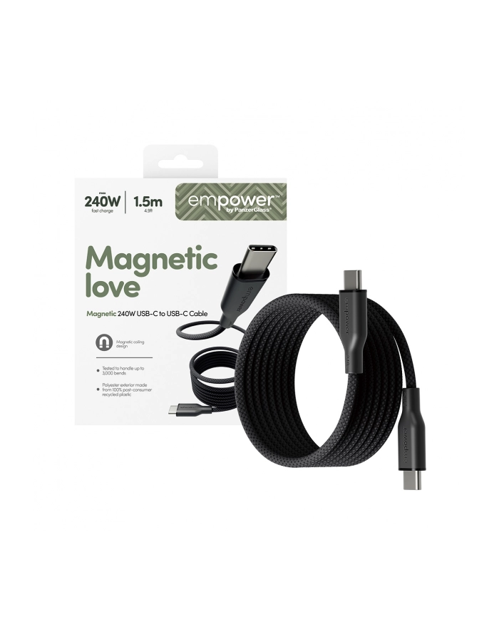 PanzerGlass empower Magnetic 240W USB-C to USB-C 1.5m black główny