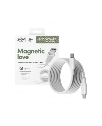 PanzerGlass empower Magnetic 240W USB-C to USB-C 1.5m BIAŁY nr 1