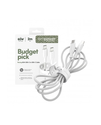 PanzerGlass empower 60W USB-C to USB-C Cable USB 2.0 2M White nr 1