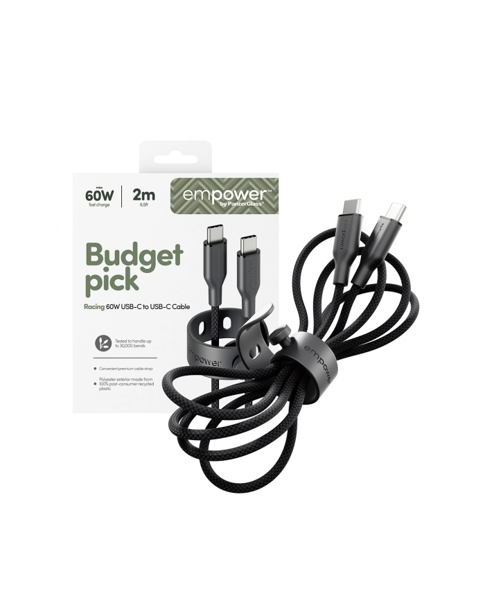 PanzerGlass empower 60W USB-C to USB-C Cable USB 2.0 2M black główny