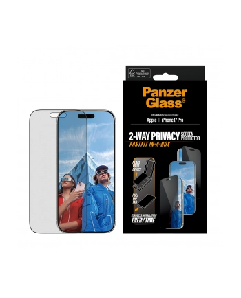 PanzerGlass Privacy BK ramka iP 17 Pro UWF Fastfit nr 1