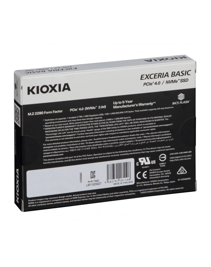 KIOXIA EXCERIA BASIC NVMe    1TB M.2 2280 PCIe 4.0   LSF10Z001TG8 główny
