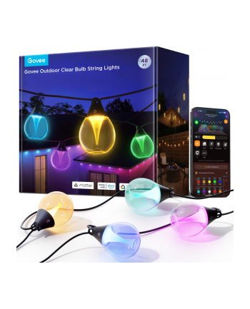 Govee Outdoor Clear Bulb String Lights 15m nr 1