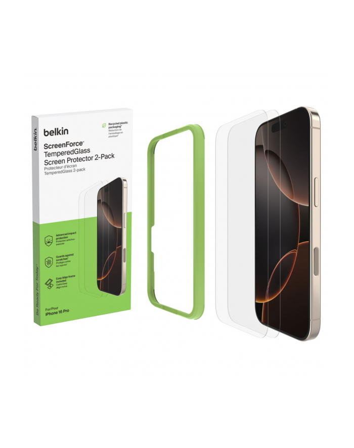 2x1 Belkin ScreenForce Temp.Gl. Displays. iPh.17/16 Pro OVA165hq główny