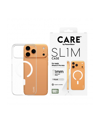 PanzerGlass CARE SL1M Case Transp. w. MagSafe iP 17 Pro