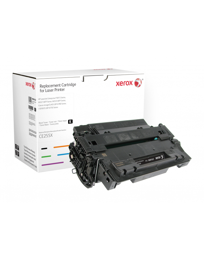 Toner Xerox do LaserJet P3015, /CE255X+chip/ czarny /12500 str./ (498L00082) główny