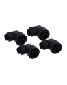 Alphacool Eiszapfen 16/10mm screw-in fitting, 90° czerwonyatable, G1/4, black connection, for soft tubing (PVC, silicone, neoprene) - nr 6