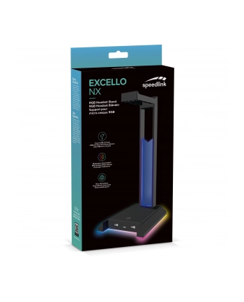 Speedlink EXCELLO NX RGB Headset Stand, USB 2.0 Hub, black nr 1
