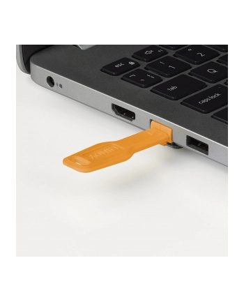 Lindy RJ45 Port Lock (10 pieces) with key orange, Code Orange