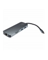 Inter-Tech Argus H-428 7in1 adapter dark silver, USB-A, USB-C, HDMI, RJ-45 - nr 2