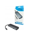 Inter-Tech Argus H-428 7in1 adapter dark silver, USB-A, USB-C, HDMI, RJ-45 - nr 7
