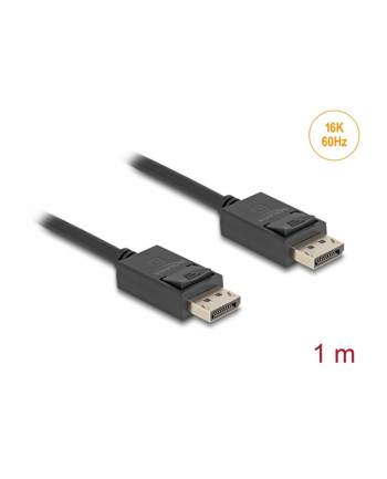 DeLOCK cable DisplayPort 2.1 male > DisplayPort male, 16K, 80 Gbps black, 1 meter nr 2