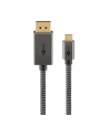 goobay USB adapter cable, USB-C plug > DisplayPort plug, 4K 60Hz black/silver, 2 meters, textile cable - nr 1