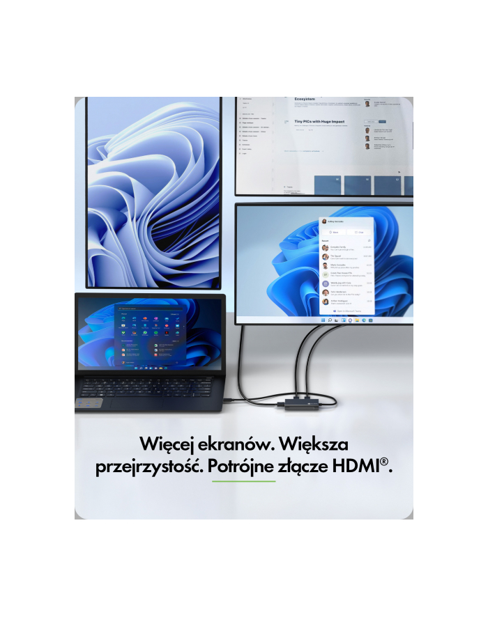 ICY BOX IB-AD1030-C, adapter black, USB Type-C, HDMI główny