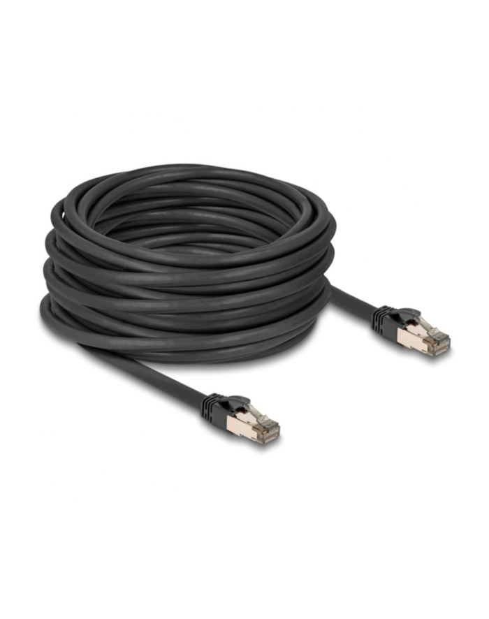 DeLOCK RJ-45 network cable Cat.6a U/FTP ultra flexible black, 15 meters, inner stainless steel jacket główny