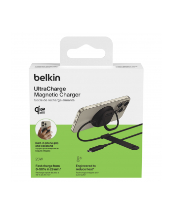 Belkin UltraCharge Ladepad Qi2 25W m.Standfuß schw. WIA013hqBK