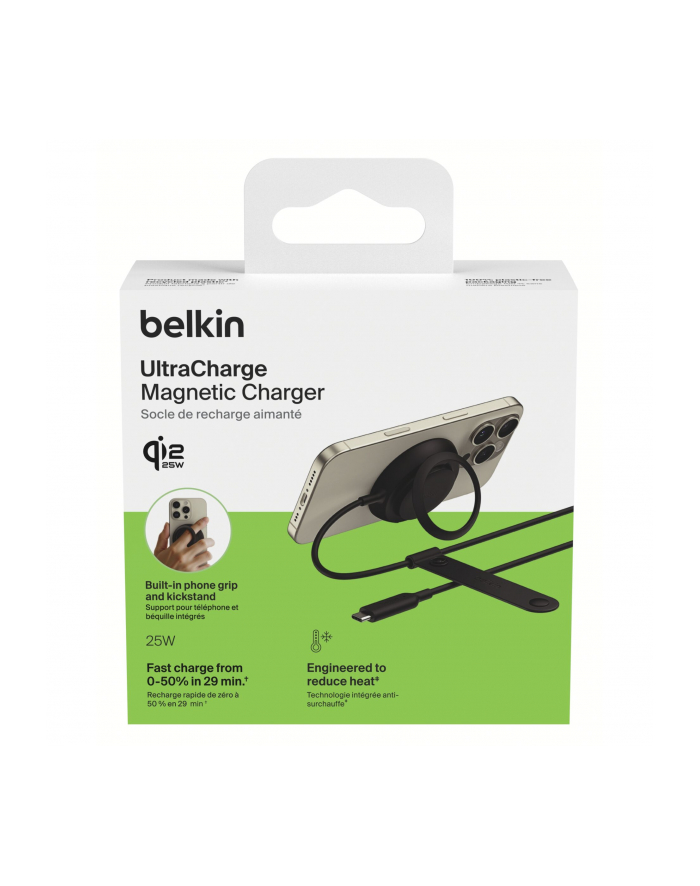 Belkin UltraCharge Ladepad Qi2 25W mit Netzteil schw.WIA014kqBK główny