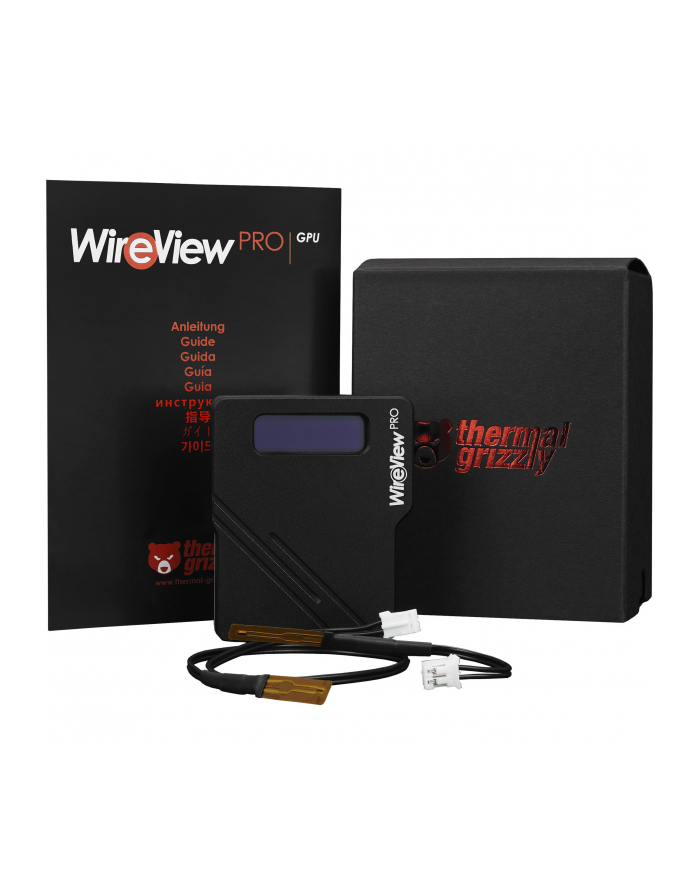 Thermal Grizzly WireView Pro GPU 1x12VHPWR 90°, Reversed, Gauge Black główny