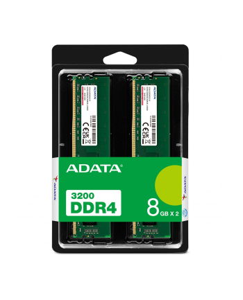 ADATA DDR4 - 16GB - 3200 - CL - 22 (2x 8 GB) dual kit, RAM (green, AD4U32008G22-DTGN, Premier) nr 2