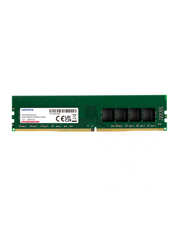 ADATA DDR4 - 8GB - 3200 - CL - 22, Single (1x 8 GB), green memory, AD4U32008G22-SGN, Premier główny