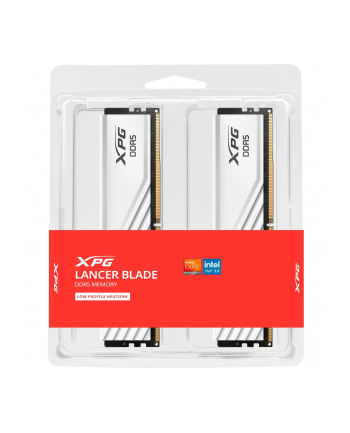 ADATA DDR5 - 32GB - 6000 - CL - 34 (2x 16 GB) Dual Kit, RAM BIAŁY, AX5U6000C3416G-DTLABRWH, XPG Lancer Blade RGB, INTEL XMP, AMD EXPO