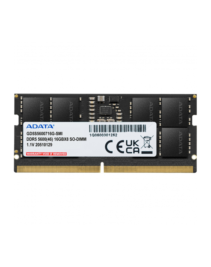 ADATA DDR5 - 32GB - 5600 - CL - 46 (1x 32 GB), Single RAM black, GD5S5600732G-SMI, Gold główny