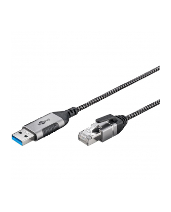 Goobay Ethernet adapter cable USB-A 3.2 Gen1 > RJ-45 (black/grey, 5 meters) nr 2