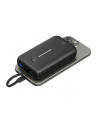 goobay power bank 20,000 mAh, integrated USB-C cable 13cm, 30 watts black, 20 Ah, 1x USB-A, 2x USB-C, PD, QC - nr 11