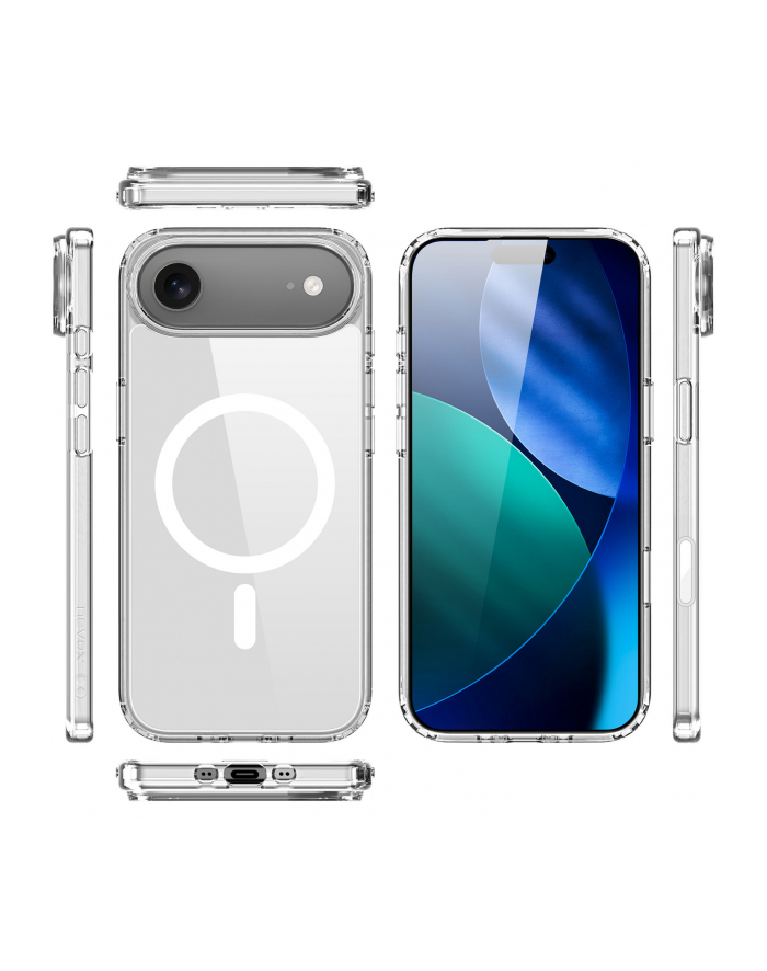 Nevox StyleShell SHOCKFlex, transparent phone case, iPhone 17 Air, compatible with MagSafe główny