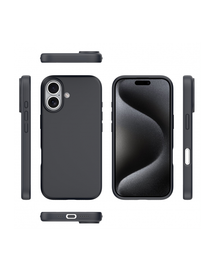 Nevox StyleShell SHOCK, black phone case, iPhone 17, compatible with MagSafe główny