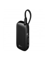goobay power bank 5,000 mAh, integrated USB-C cable 13cm, 20 watt black, 5 Ah, 1x USB-A, 1x USB-C, PD, QC - nr 1