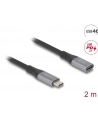 DeLOCK USB4 Gen 3x2 extension cable 40 Gbps, USB-C male > USB-C female black/grey, 2 meters, PD 3.1, charging with 240 watts - nr 5