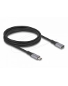 DeLOCK USB4 Gen 3x2 extension cable 40 Gbps, USB-C male > USB-C female black/grey, 2 meters, PD 3.1, charging with 240 watts - nr 6