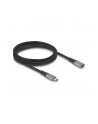 DeLOCK USB4 Gen 3x2 extension cable 40 Gbps, USB-C male > USB-C female black/grey, 2 meters, PD 3.1, charging with 240 watts - nr 8
