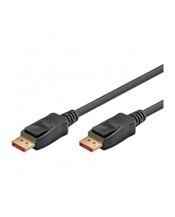 goobay DisplayPort 2.1 cable, certified, 16K @ 60Hz, 80 Gbit/s, black, 1 meter, VESA certification nr 1