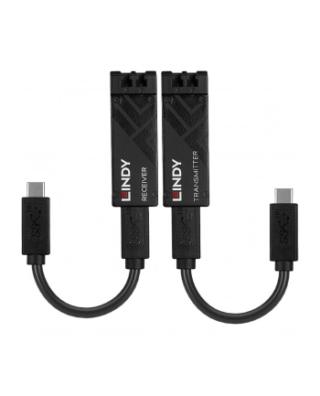 Lindy Fibre Optic USB 3.2 Type C Extender (black, max. range 100 meters)