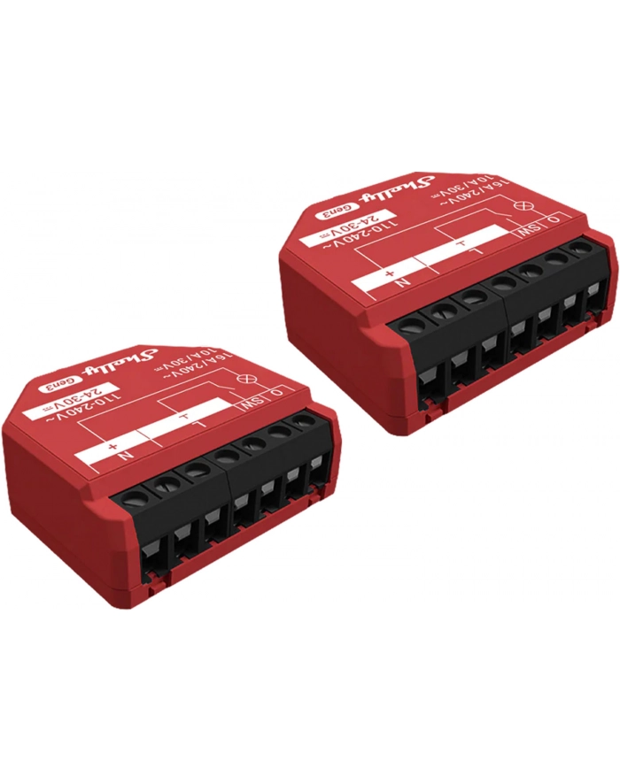 Shelly 1PM Gen3, relay (red, pack of 2) główny