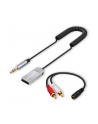 Adapter Qoltec bezprzewodowy odbiornik dźwięku Audio HiFu Home'Car | Bluetooth 6.0 | 2 x RCA | 1 x AUX MiniJack 3.5mm | USB | Mikrofon - nr 1