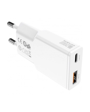 4smarts Ładowarka sieciowa PDPlug 20W GaN + USB-C + USB-A + kabel USB-C  1,5m Biała