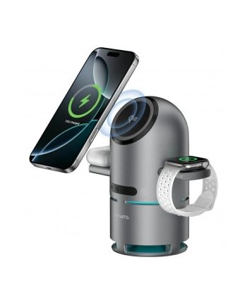 4smarts Stacja ładująca ChargeBot Sound Qi2 Szara