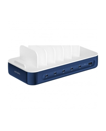 4smarts Stacja ładujaca Team 100W zestaw kabli 5xUSB-C + 1xUSB-A ładowanie do 9 urządzeń jednocześnie Granatowa