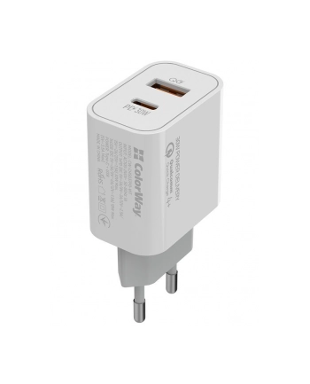 Ładowarka COLORWAY 30W 1xUSB 1xUSB-C biała nr 1